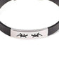 Feshionn IOBI bracelets Small Gecko Black Band Silicone Bracelet with Stainless Steel Cut Out Designs ~ Choose Your Design
