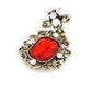 Feshionn IOBI Earrings Countess of Rubies Emerald Cut Red Austrian Crystal Dangle Earrings
