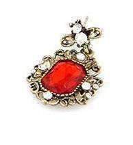 Feshionn IOBI Earrings Countess of Rubies Emerald Cut Red Austrian Crystal Dangle Earrings