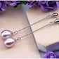 Feshionn IOBI Earrings Lavender Freshwater Pearl Sterling Silver Bar Drop Earrings