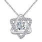 Feshionn IOBI Necklaces Star of David With Swivel Crystal Sterling Silver Pendant Necklace