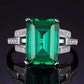 Feshionn IOBI Rings Heritage 9CT Emerald Cut Simulated Russian Emerald IOBI Precious Gems Ring