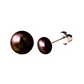Peacock Iridescent Black 7mm Genuine Cultured Pearl Stainless Steel 316 Hypo-Allergenic Stud Earrings for Women