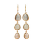 Shades Graduated Tri-Tone Dangling Crystal Lever Back Earrings ~ Five Colors to Choose
