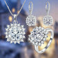 Duchess 4CT Cushion Cut Floral Halo IOBI Simulated Diamond Earrings