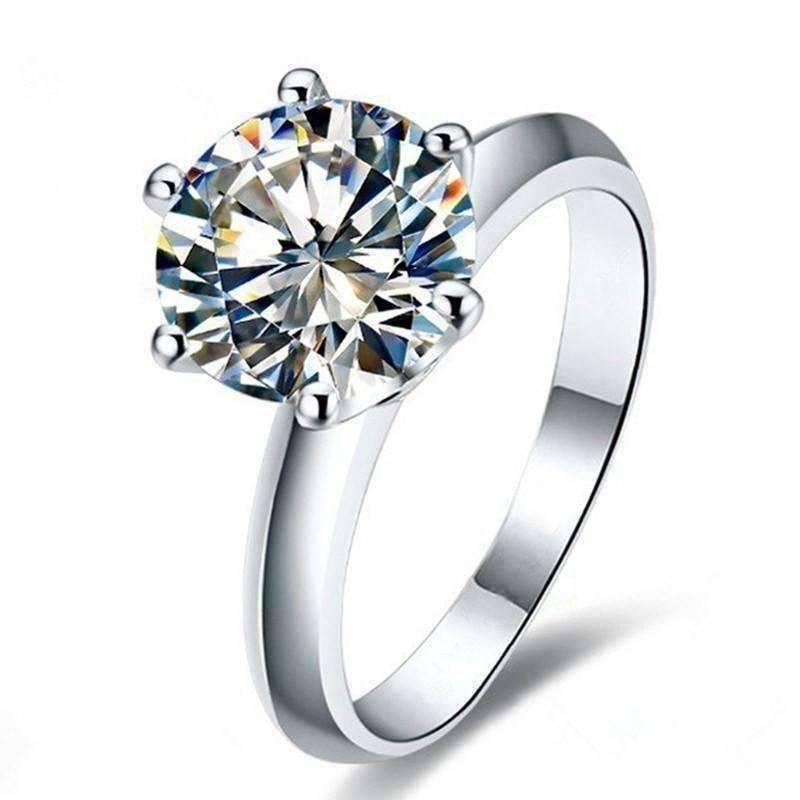 Feshionn IOBI Rings Genevieve 3CT Round Cut IOBI Cultured Diamond Solitaire Ring