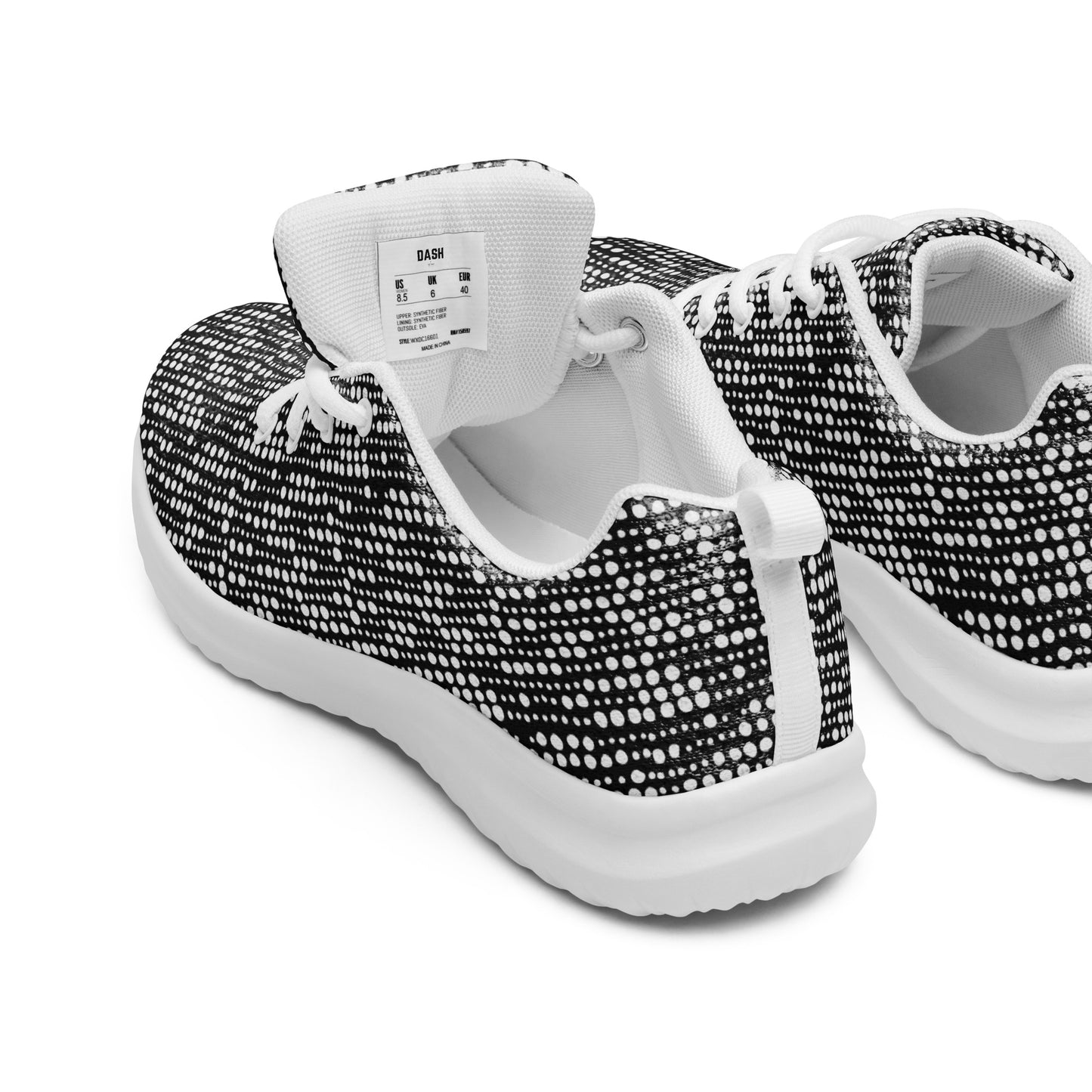 DASH Code Black Men’s Athletic Shoes Lightweight Breathable Design by IOBI Original Apparel