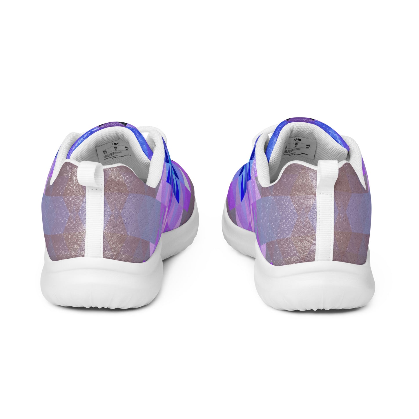 DASH Geo Purple Men’s Athletic Shoes Lightweight Breathable Design by IOBI Original Apparel