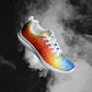 DASH Geo Rainbow Men’s Athletic Shoes Lightweight Breathable Design by IOBI Original Apparel