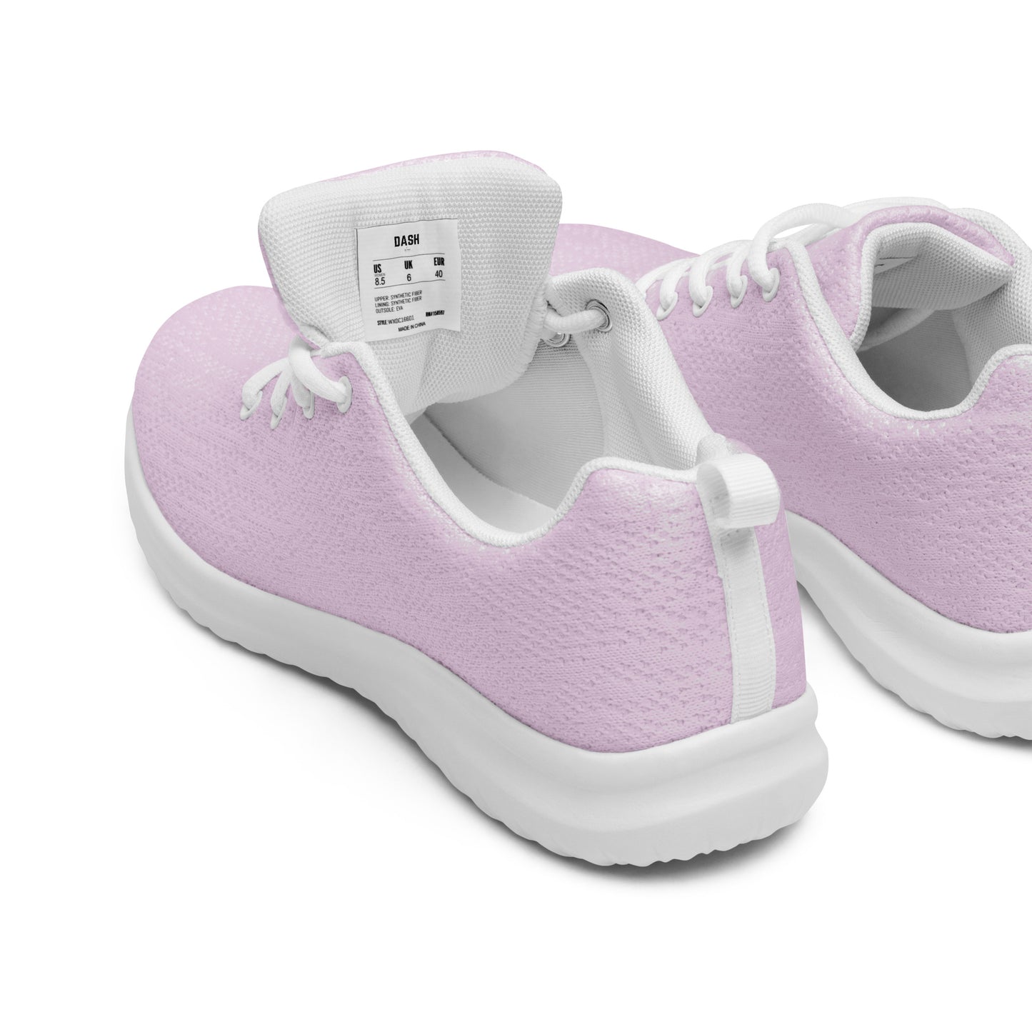 DASH Baby Pink Women’s Athletic Shoes Lightweight Breathable Design by IOBI Original Apparel