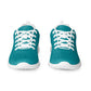 DASH Pretty Teal Women’s Athletic Shoes Lightweight Breathable Design by IOBI Original Apparel