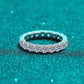 925 Sterling Silver Wave Moissanite Midi Ring