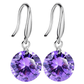 Exotic Amethyst Naked IOBI Crystals Silver Drill Earrings - 10mm for Woman