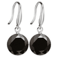 Exotic Obsidian Naked IOBI Crystals Silver Drill Earrings - 10mm for Woman