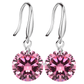 Exotic Rose Naked IOBI Crystals Silver Drill Earrings - 10mm for Woman