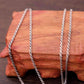 Vintage Sterling Silver Rope Chain Necklace 24 inches