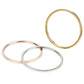 Versatile 2mm Titanium Gold plated Band Ring in Four Colors for Women or Men