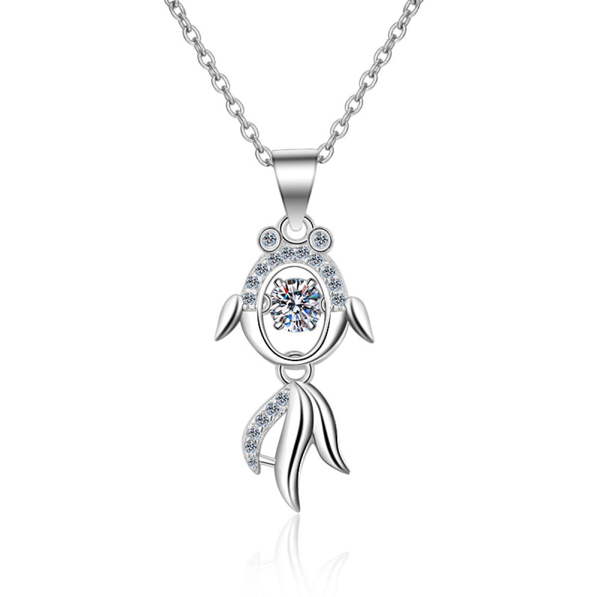 925 Sterling Silver Koi Pendant Necklace