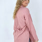 Easel "Twisted Tunic" Solid Button Down Tunic Shirt