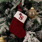 Red Letters Embroidery Hanging Socks Christmas Ornametns
