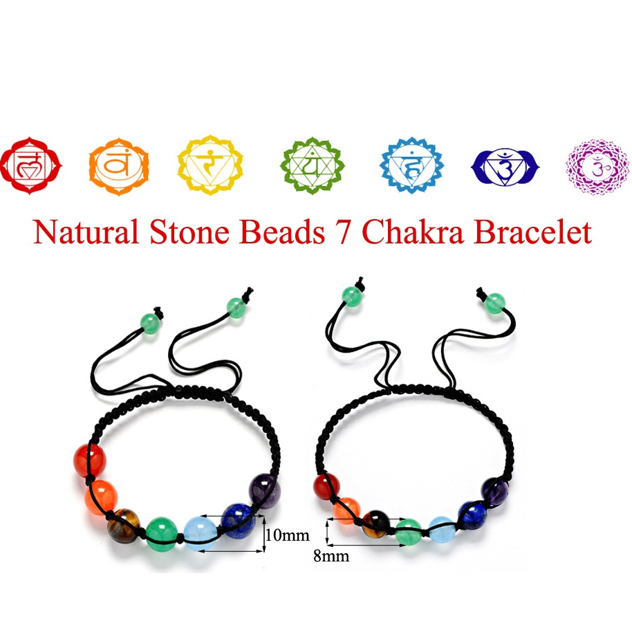 Seven Chakras Genuine Gemstone Bracelet