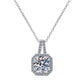 925 Sterling Silver Octagon-Shaped Moissanite Necklace