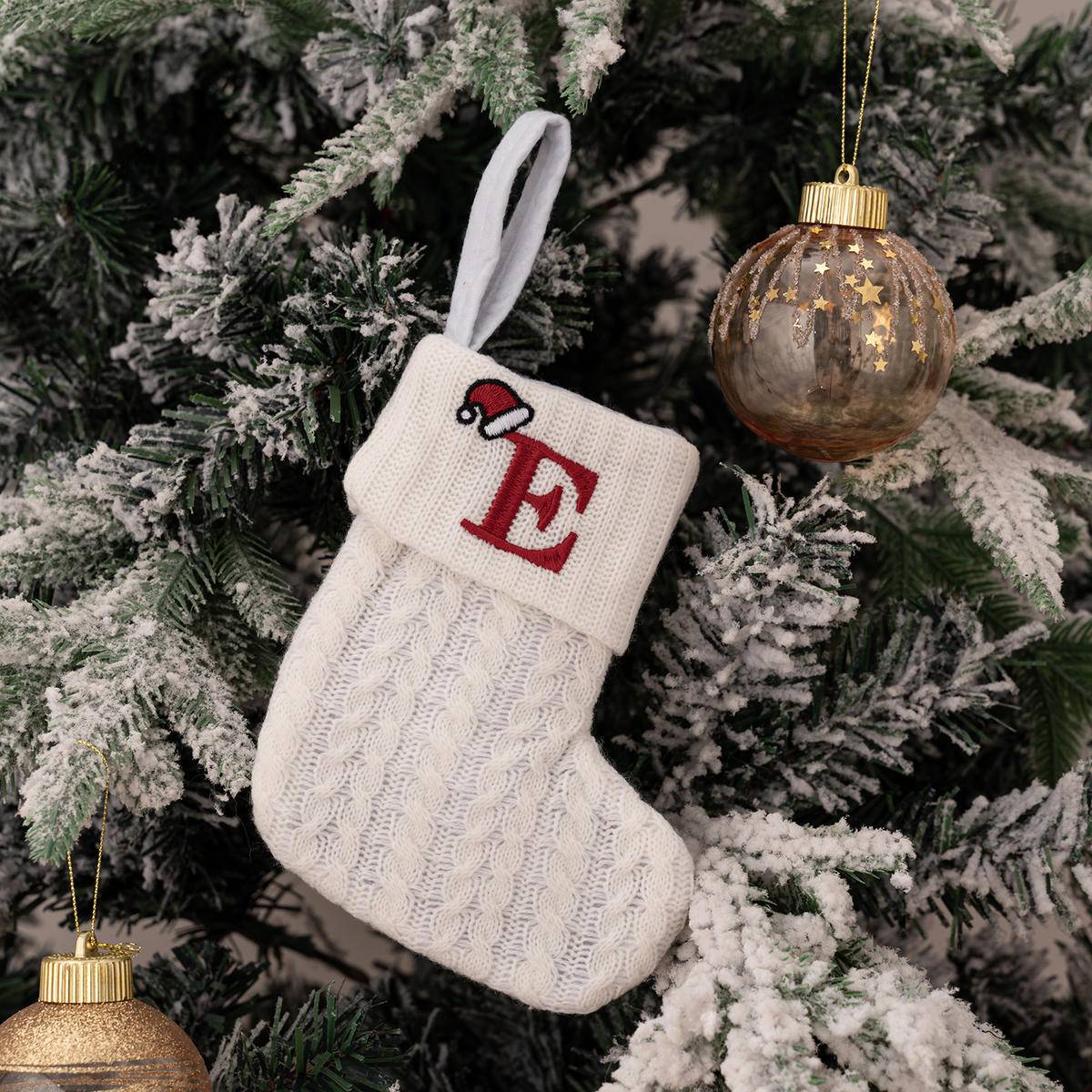 Letters Embroidery Christmas Hanging Socks Ornametns