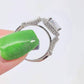 Aurelia 3CT Emerald Cut Halo IOBI Simulated Diamond Ring For Woman