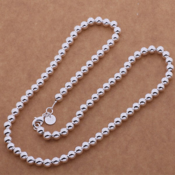 Classic Beads Silver Necklace