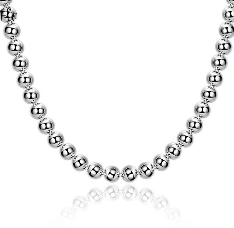 Classic Beads Silver Necklace