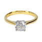 Bella D'ora 1CT Round Cut IOBI Simulated Diamond Solitaire 18K Gold plating over Sterling Silver Ring