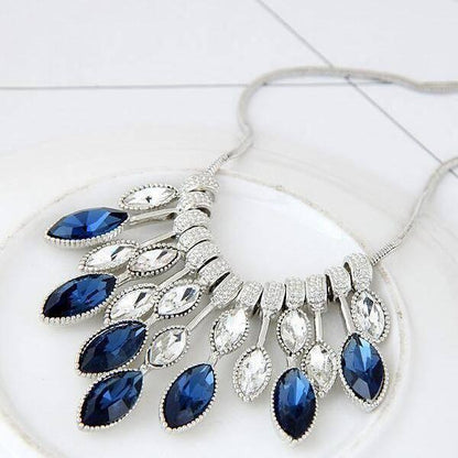 Sapphire Falls Blue Cocktail Necklace