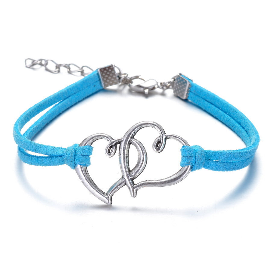 Sweet Hearts Suede Friendship Bracelet in Eight Colors for Woman or Te ...
