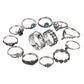 Bounty of Bands Boho Midi-Knuckle Rings Set of 13