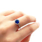 Bright Sapphire Blue 1.2CT CZ Halo Ring