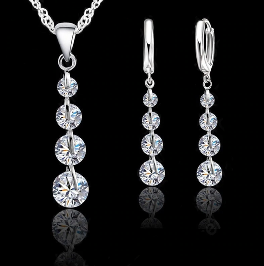 Celestial IOBI Crystals Necklace and Earrings Set