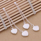 Chains of Love Silver Necklace and Earrings Set
