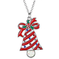Merry Christmas Enamel Necklace Holiday Gift