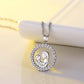 14K Gold Plated Circle of Love Mother & Child CZ Necklace for Woman