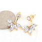 Crystal Floral Stud Earrings & Jacket
