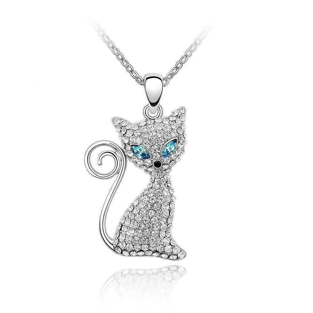 Crystal Kitty Necklace