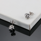 14K Gold Plated Delicate Love Knot Stud Earrings in Rose or White Gold for Woman