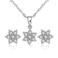 Fresh Flowers Zirconia Necklace and Earrings Set