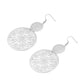 Dangling Filigree Disc Earrings in Gold or Silver For Woman