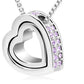 In Love Austrian Crystals Floating Heart Necklace