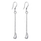 Dangling Droplets Silver Necklace & Earrings Set