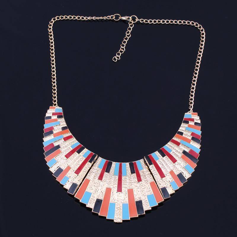 Collar-ful Multi Gold Panel Necklace