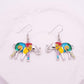 Eclectic Elephant Enamel Earrings