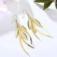 Dangling Feathers Earrings in Gold or Silver For Woman