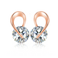 14K Gold Plated Hugging IOBI Simulated Diamond Cz Stud Earrings for Woman